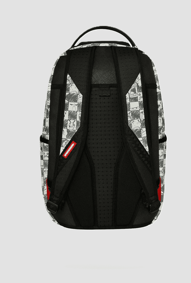 Sprayground zaino con grafica checkered unisex bianco-nero - 4