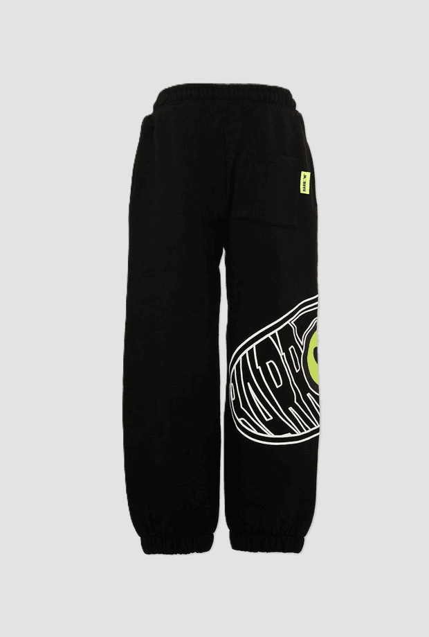 BARROW KIDS pantalone con maxi smile bambino nero - 2