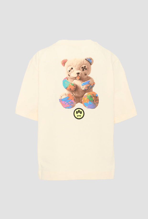BARROW KIDS t-shirt con stampa posteriore bambino crema - 2