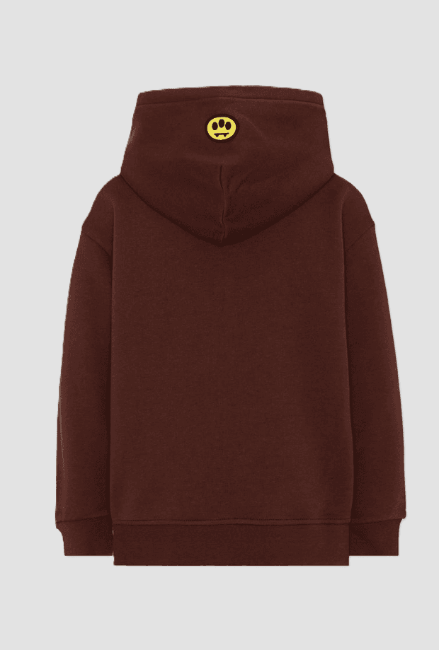 BARROW KIDS felpa con cappuccio e orsetto bambino marrone - 2