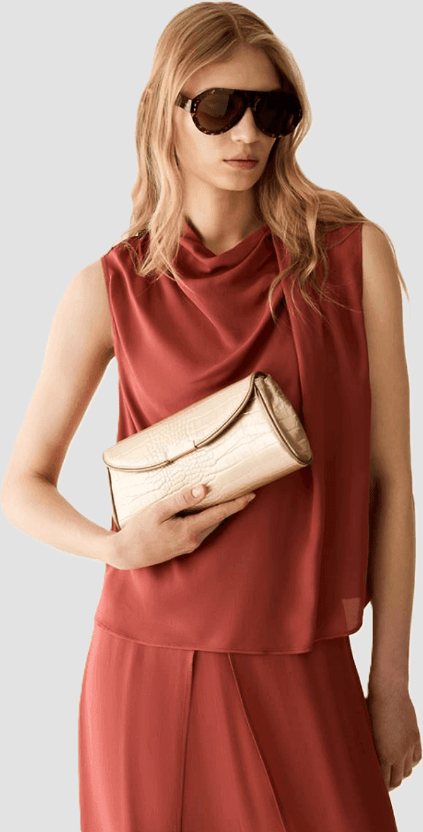 PENNYBLACK pchette effetto coccodrillo donna oro - 4