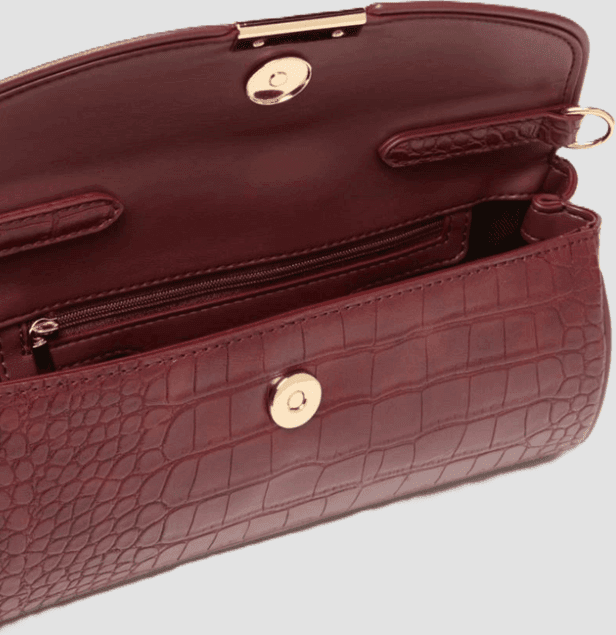 PENNYBLACK borsa effetto coccodrillo donna bordeaux - 3