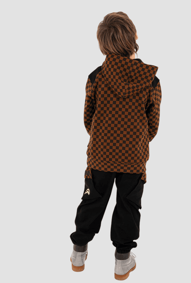 Sprayground felpa con cappuccio da bambino nero-marrone - 3