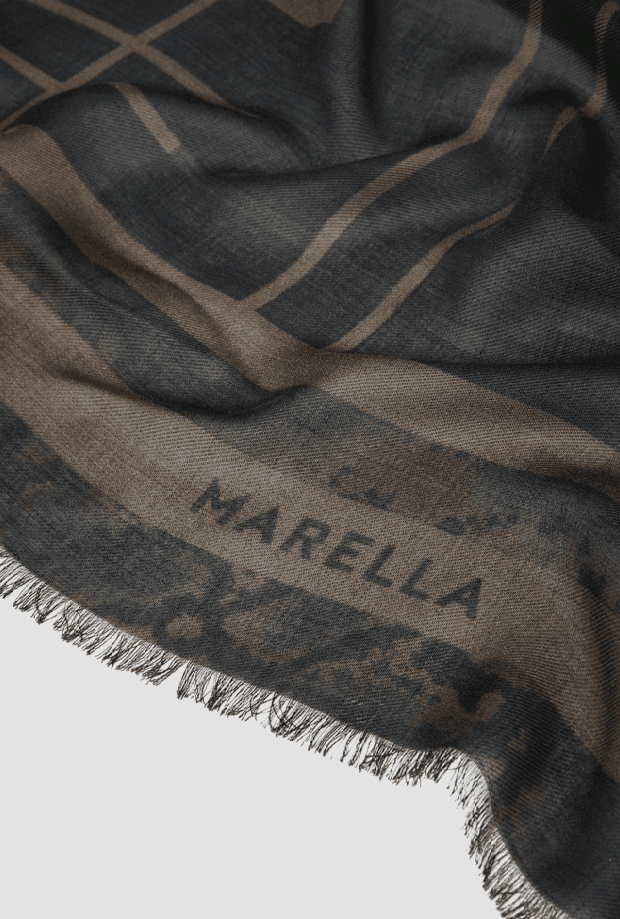 MARELLA scialle in twill con stampe donna naturale - 2