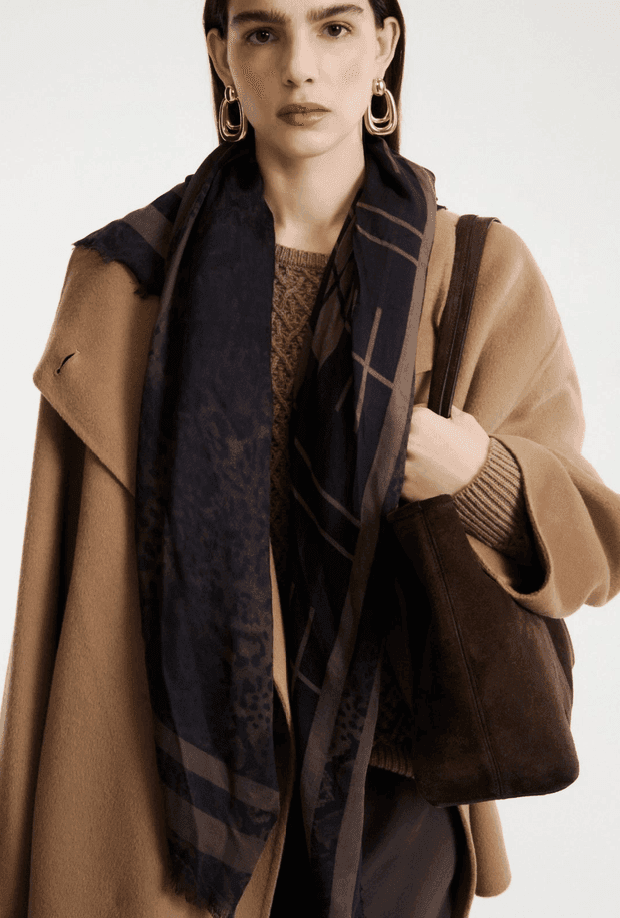 MARELLA scialle in twill con stampe donna naturale - 3