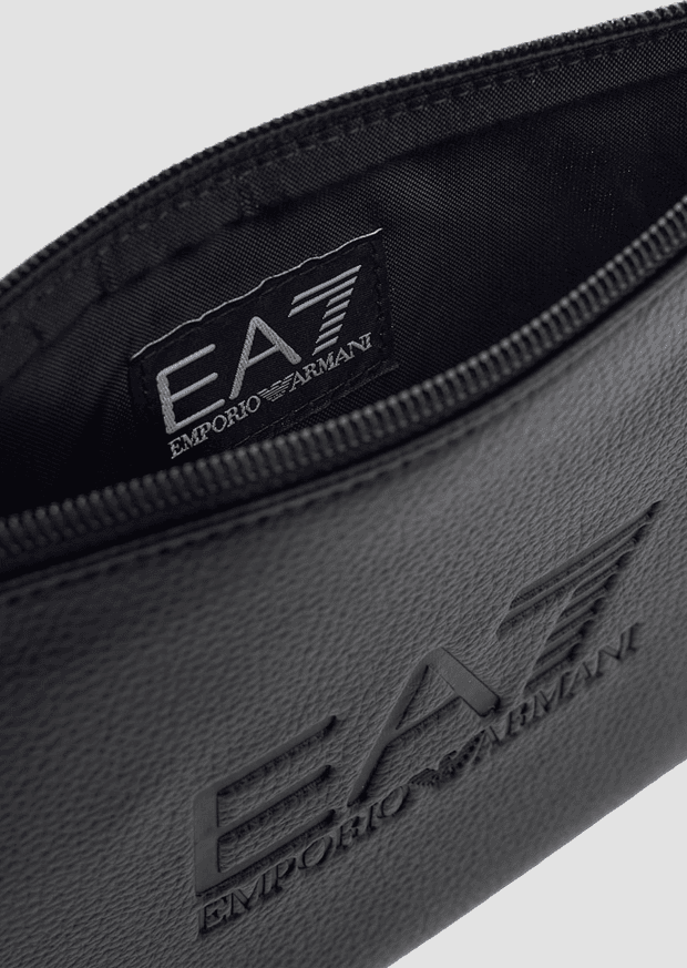 EA7 pochette con logo in rilievo da donna nero - 3