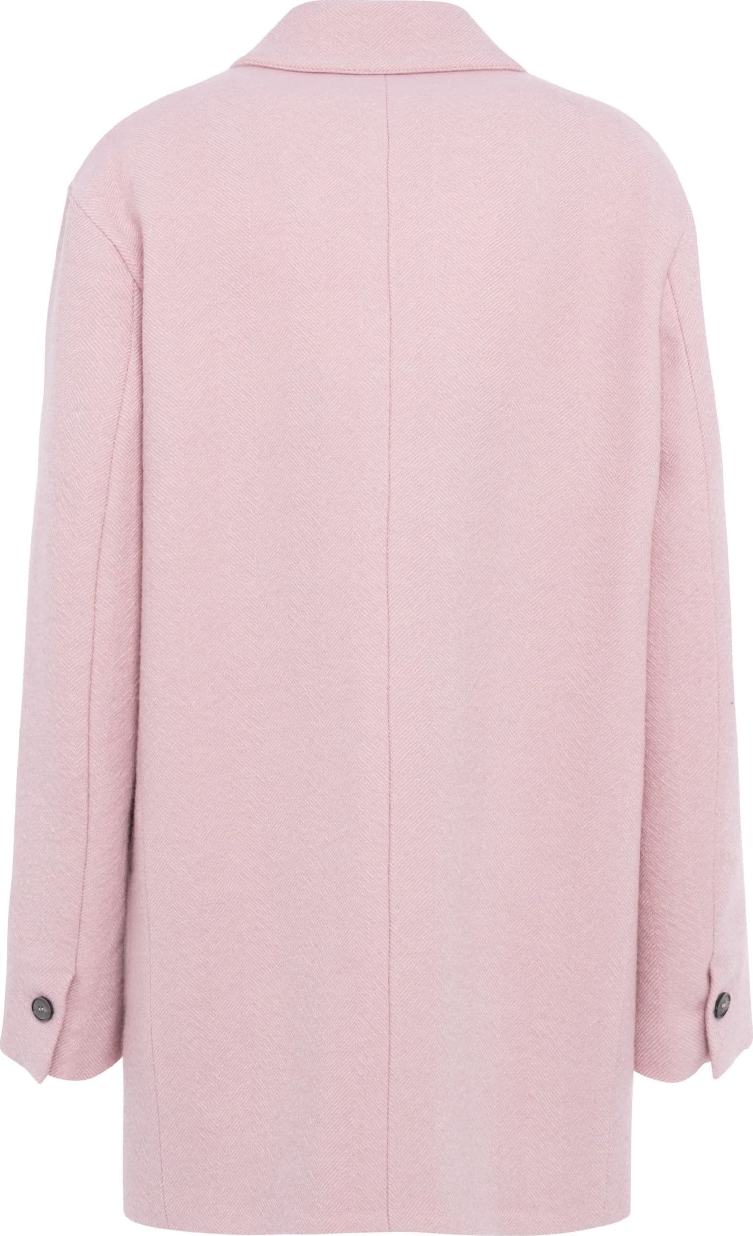 TELA GIACCA IN PANNO  doppiopetto in tweed spinato rosa - 2
