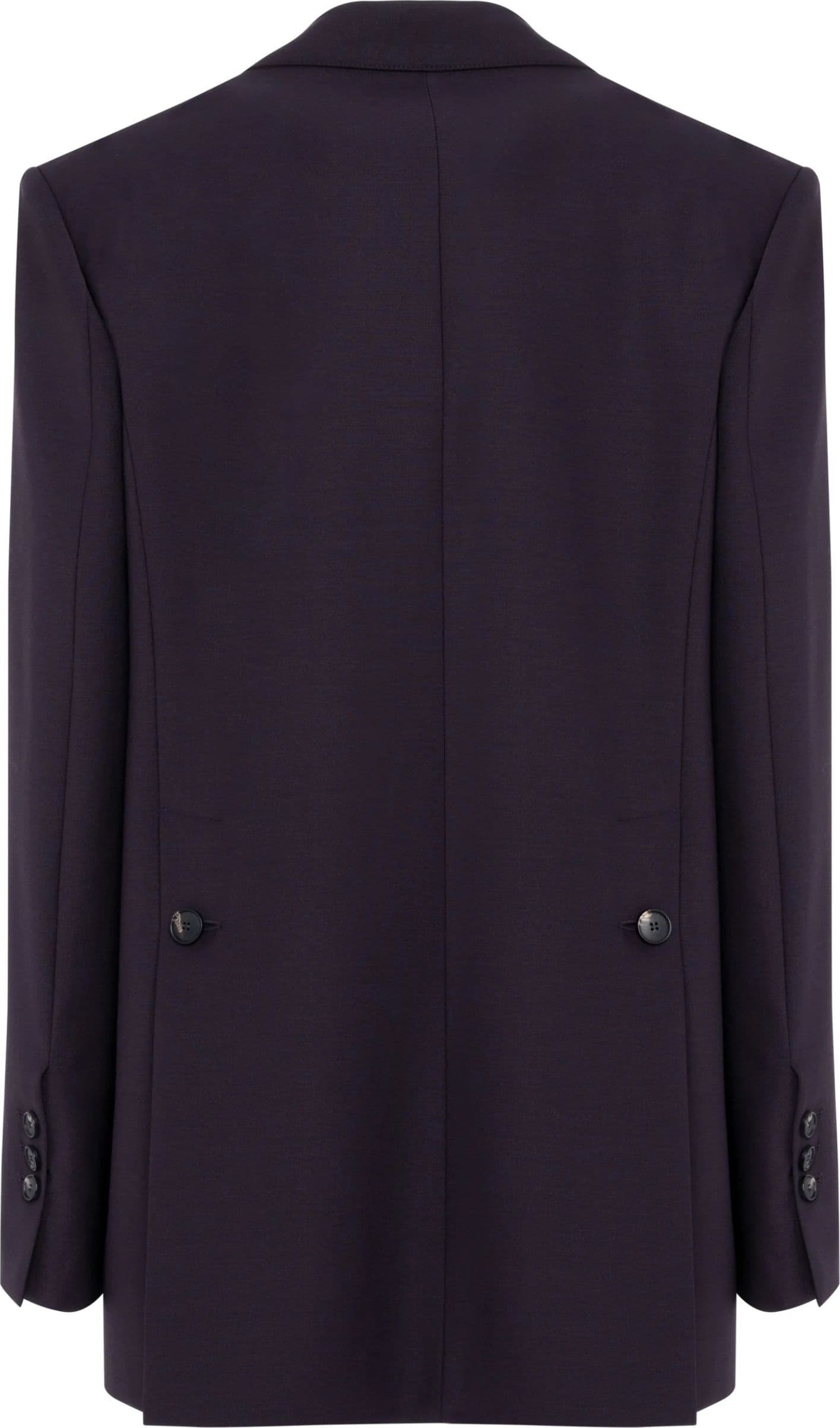 TELA Blazer sartoriale  monopetto viola scuro in lana tecnica - 2