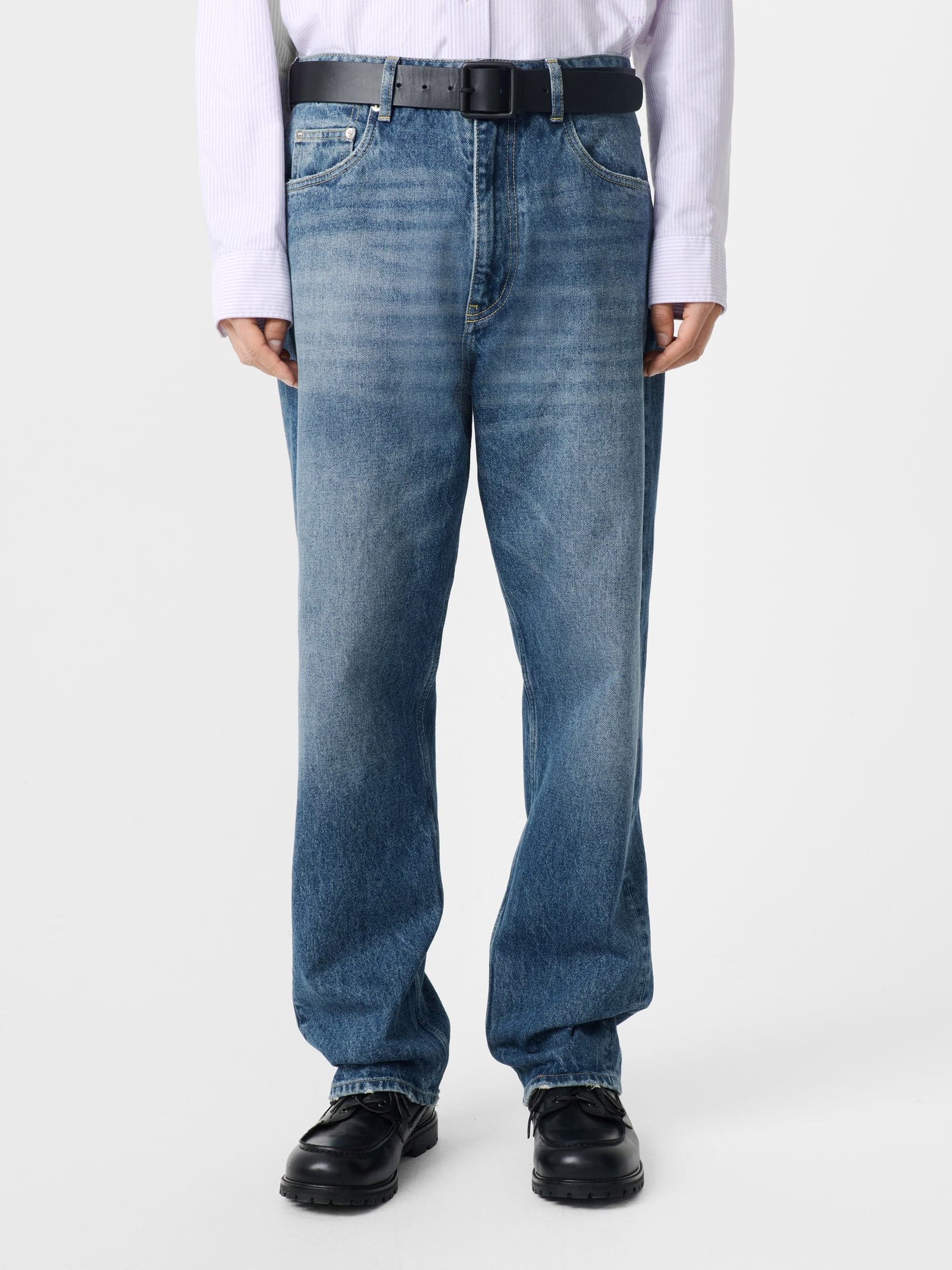 STUDIO NICHOLSON RISO STRAIGHT DENIM PANT - 3