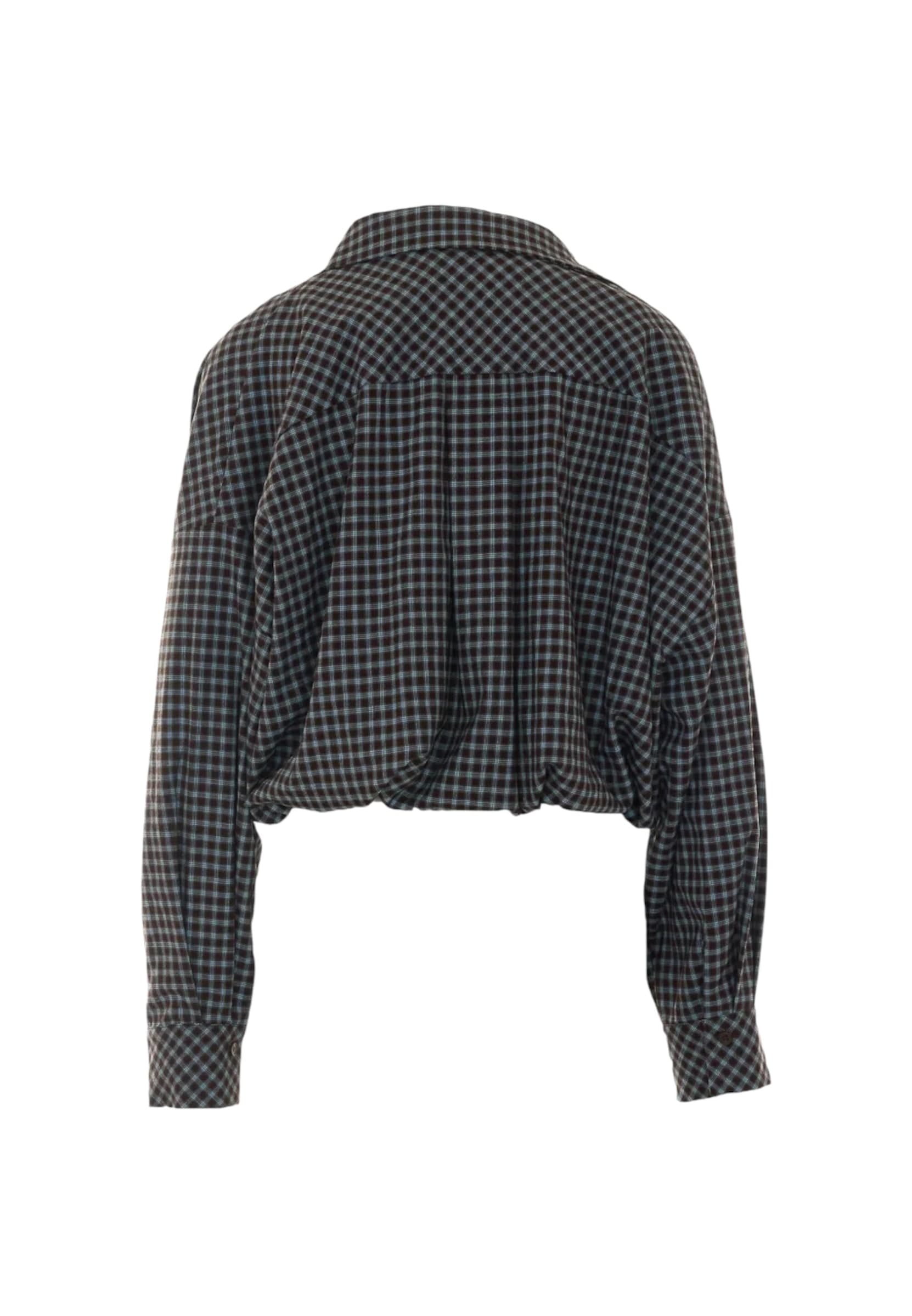 ELEH Camicia quadri crop Donna  con canotta - 2