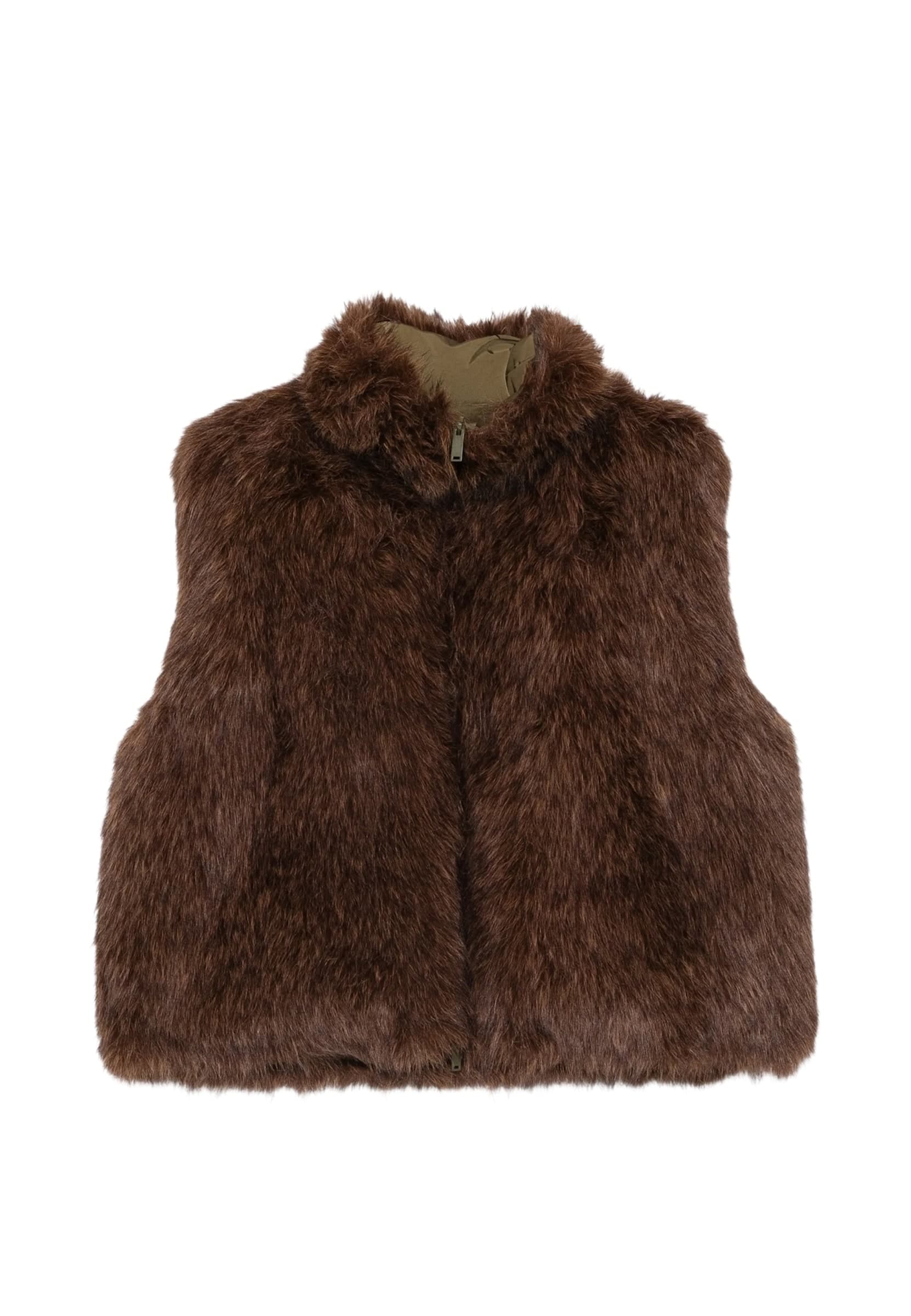 ELEH Gilet Donna  eco pelliccia