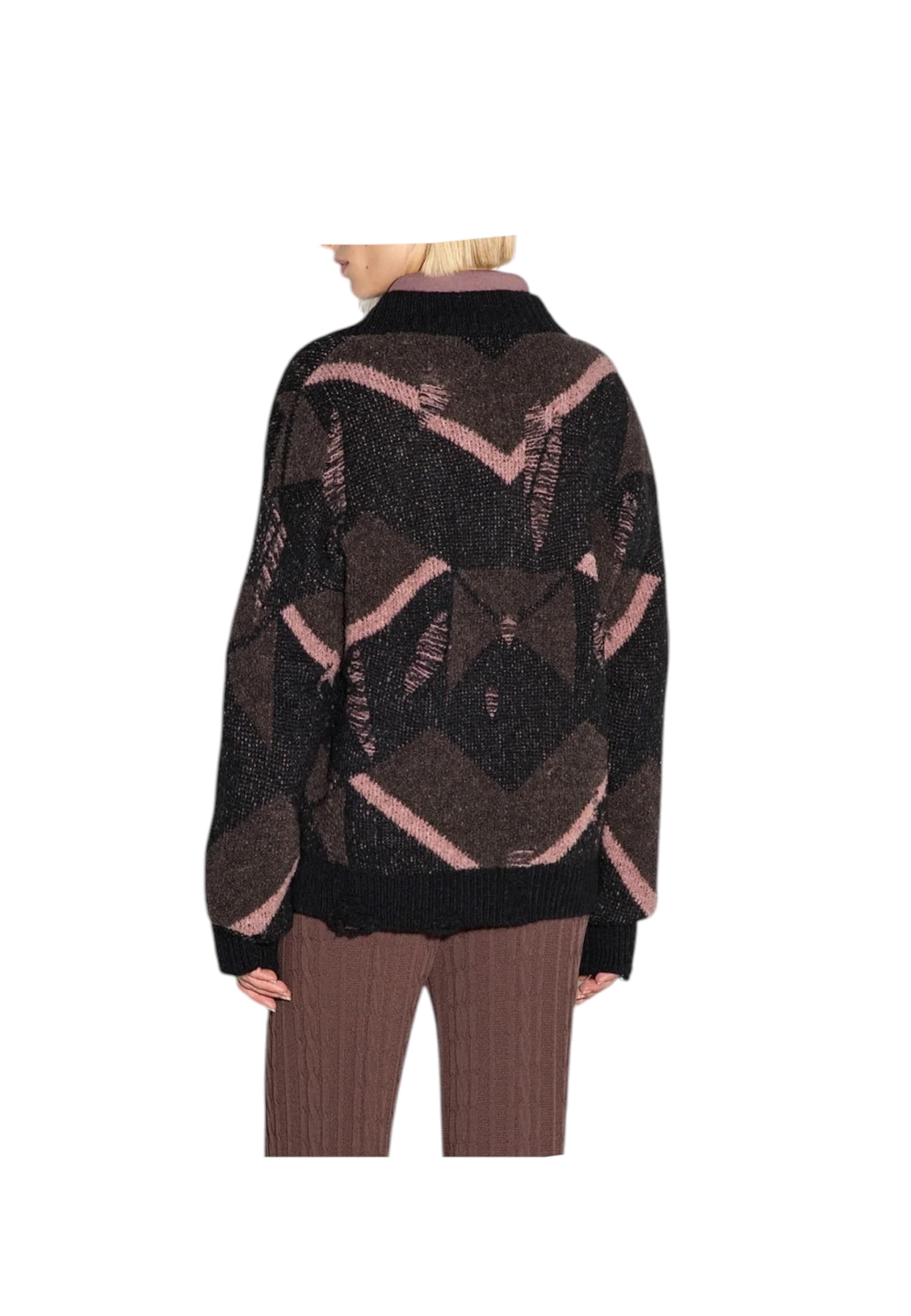 AKEP Maglia scollo V Donna  a fantasia - 2