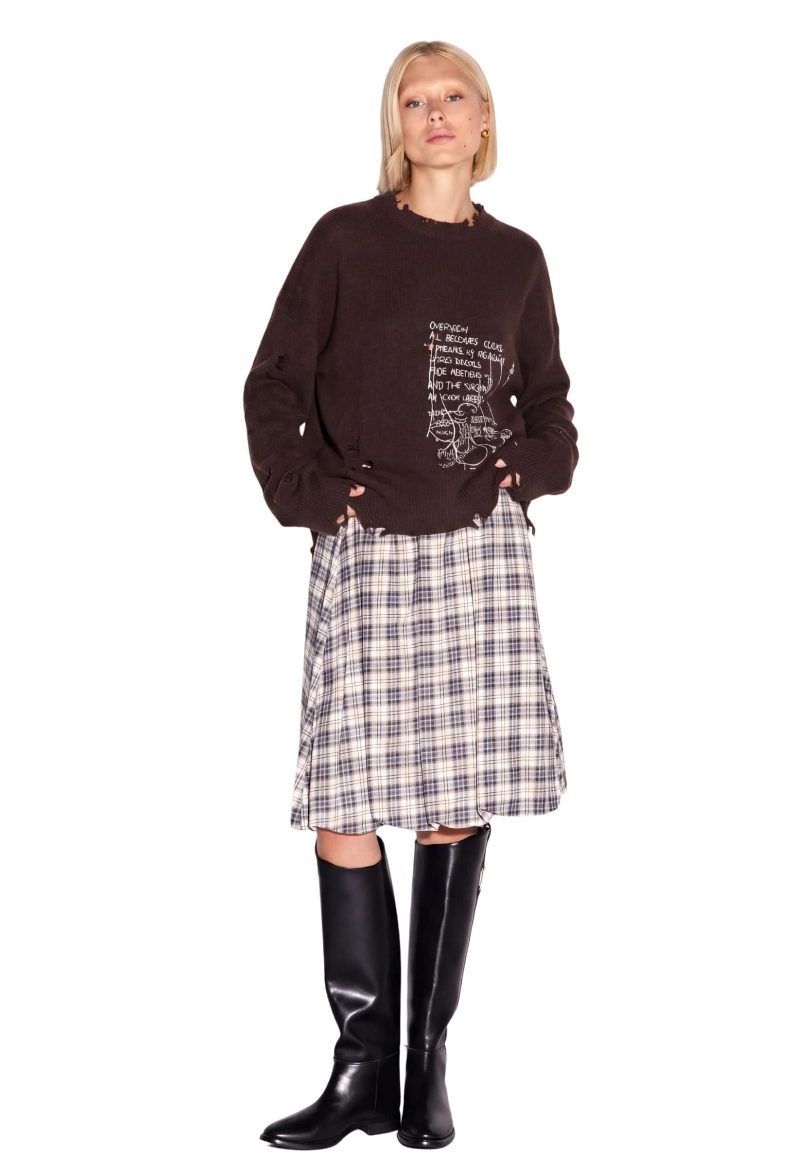 AKEP Pullover girocollo ricamato Akep - 3