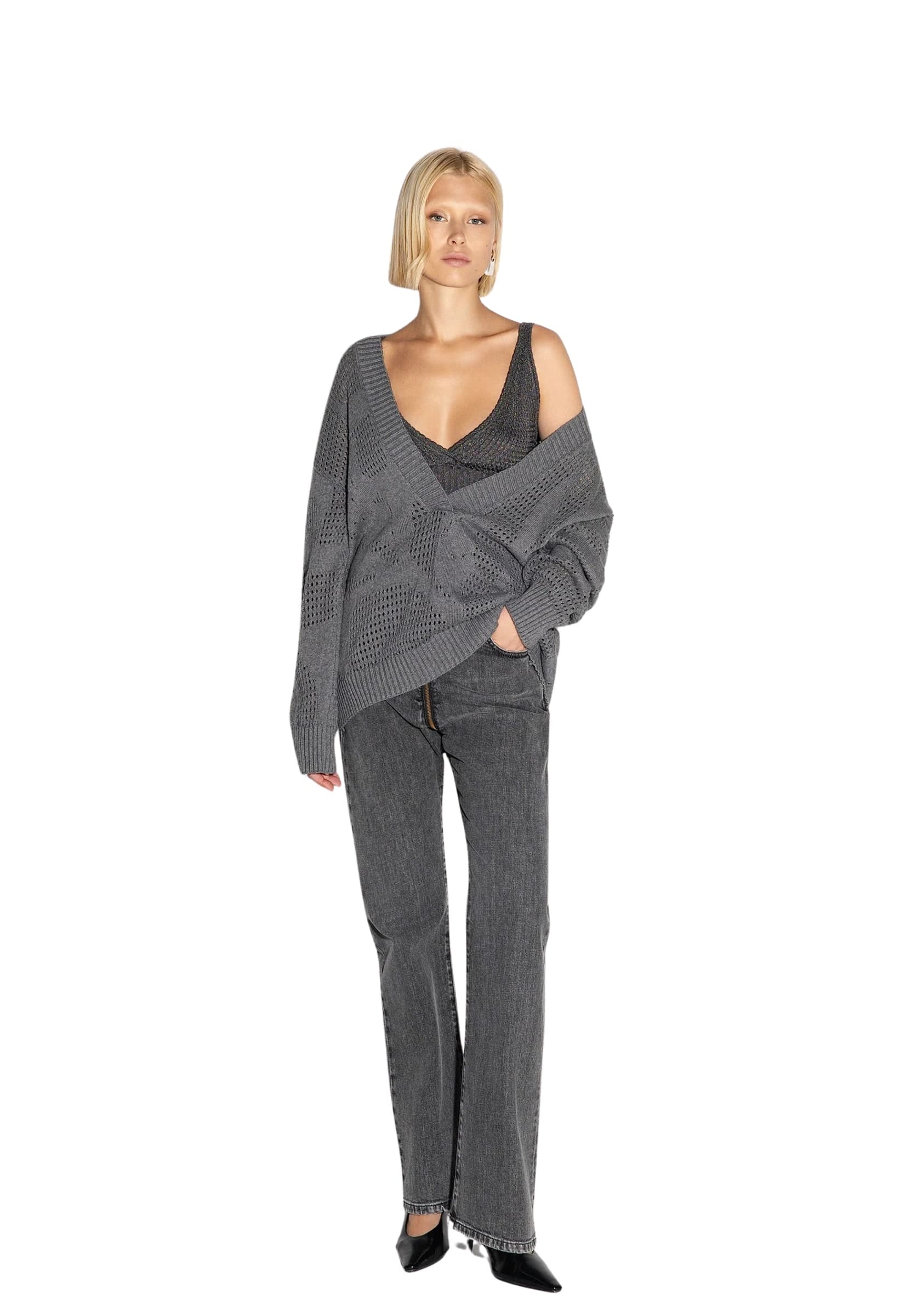 AKEP Pullover  scollo a V Akep in cotone e cashmere - 3