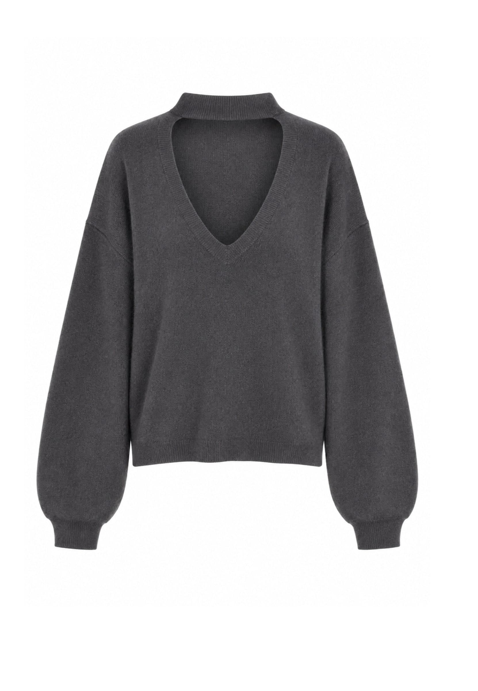 AKEP Pullover schiena scoperta ricamato - 2