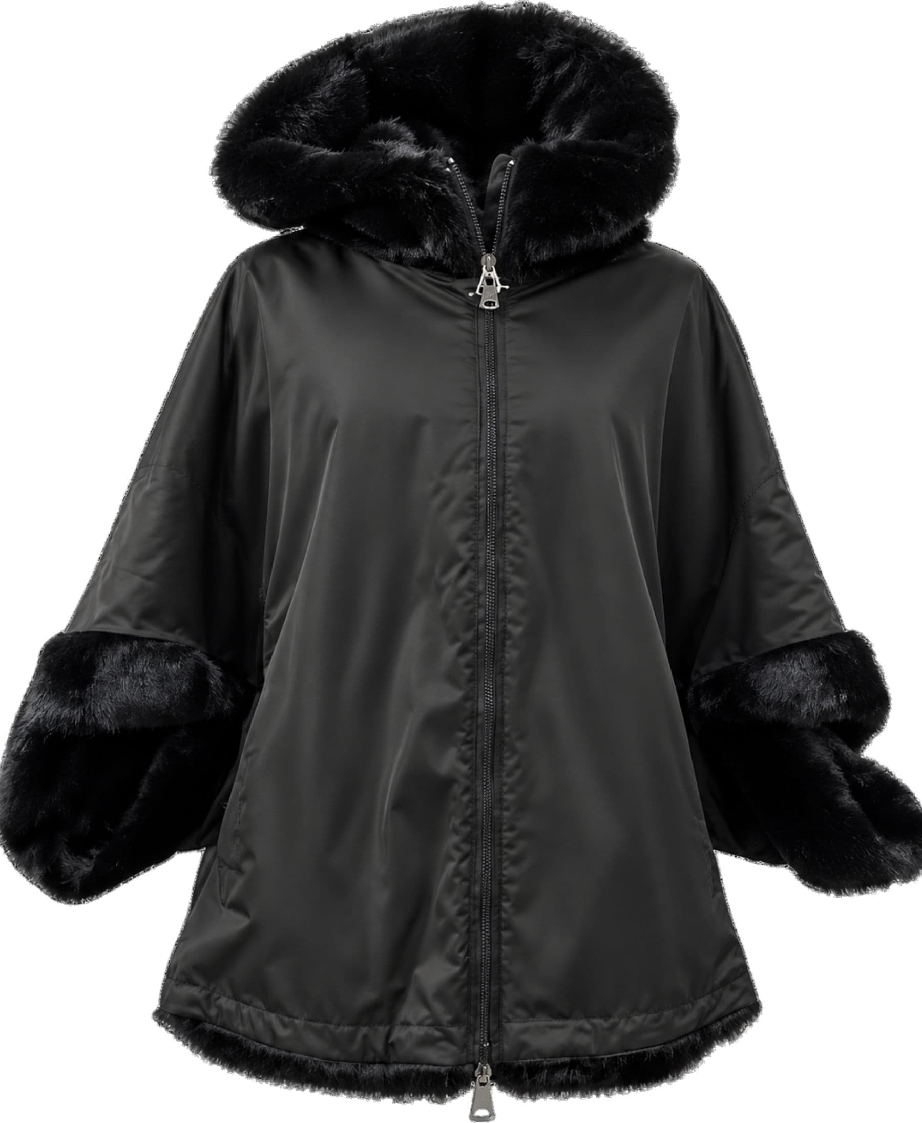 ZOE PARIS CAPPA CAPPUCCIO REVERSIBILE  NYOLN E PELLICCIA SINTETICA - 3