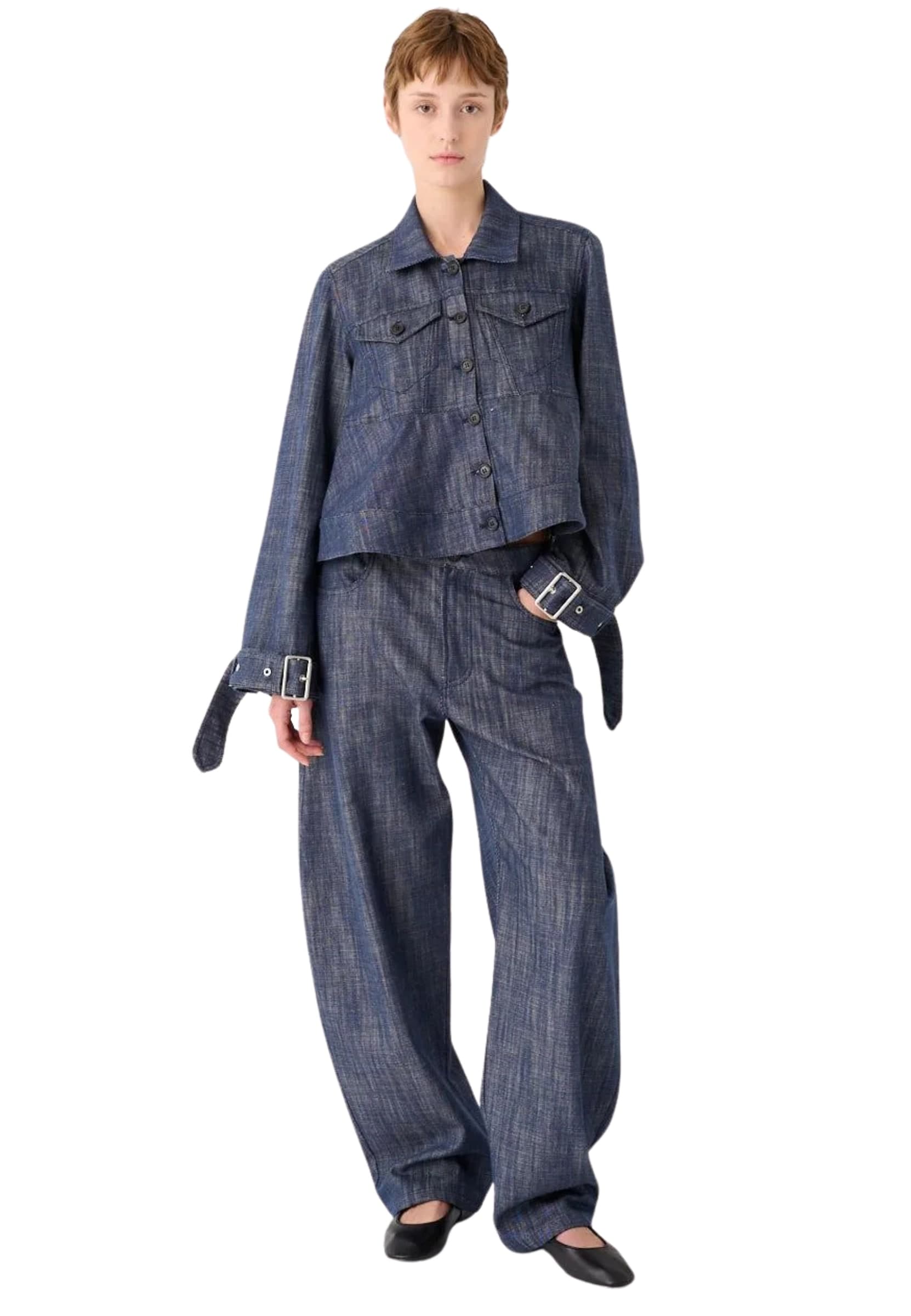 MEIMEIJ GIACCA JEANS CON FIBBIE - 2