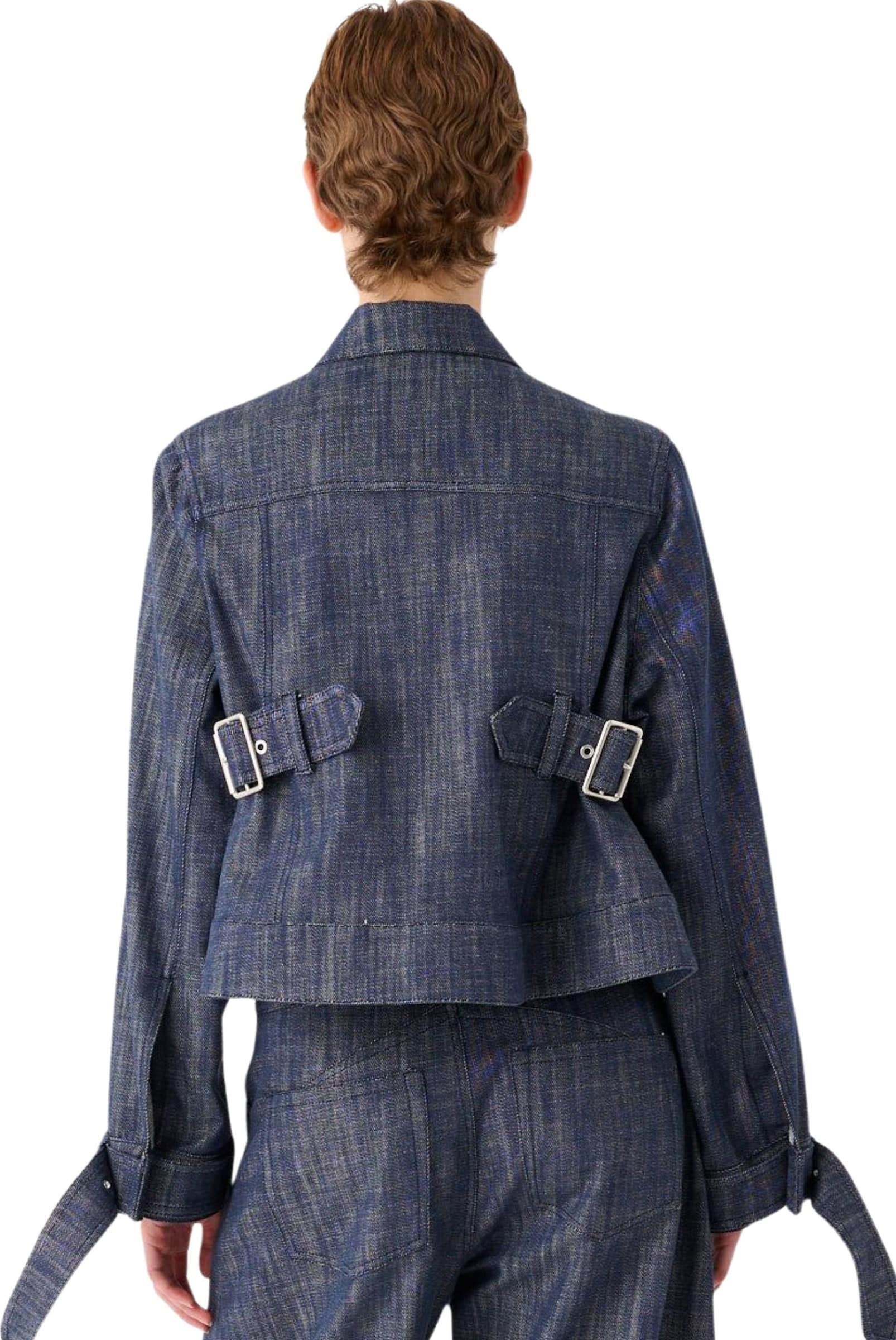 MEIMEIJ GIACCA JEANS CON FIBBIE - 5