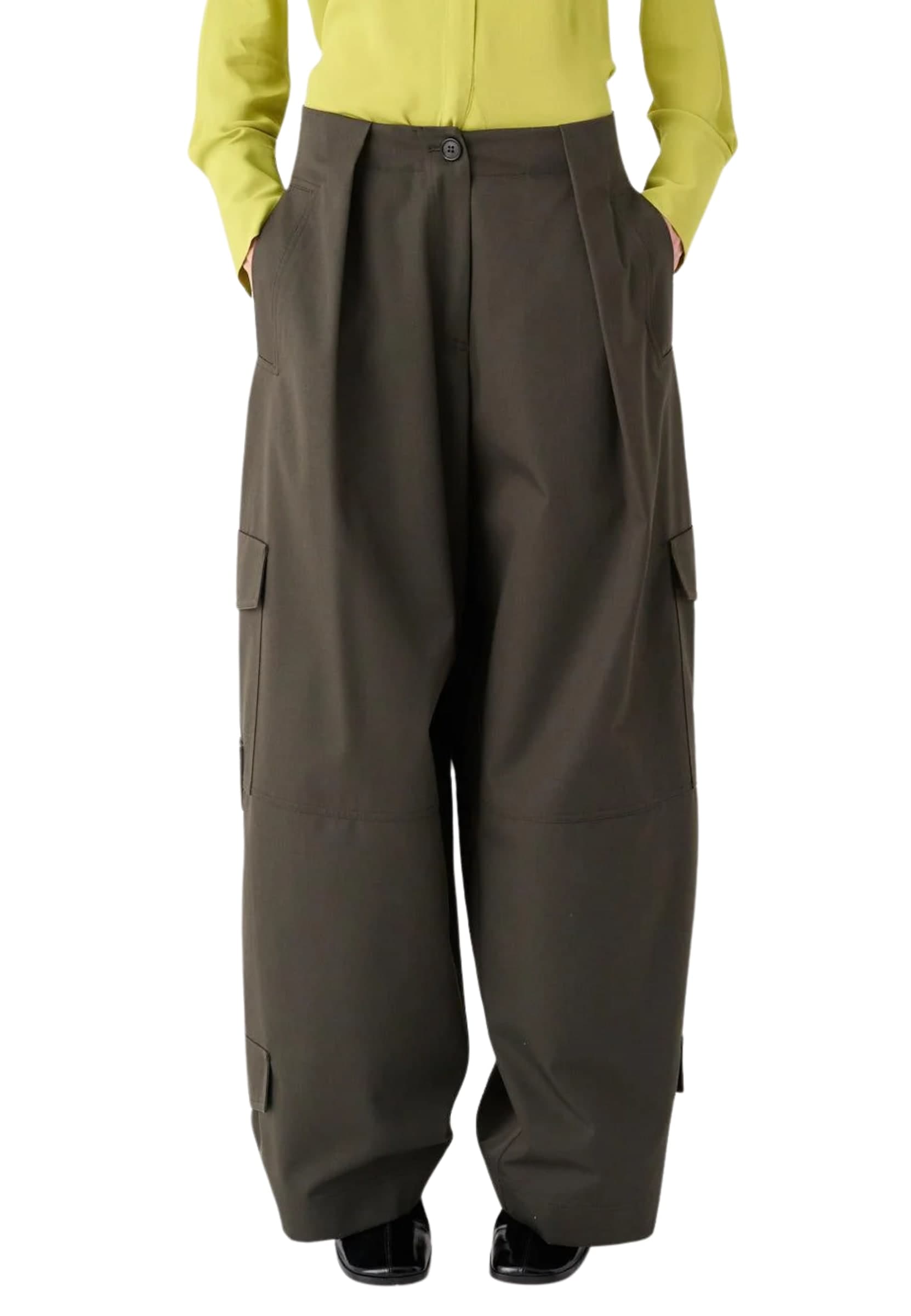 MEIMEIJ PANTALONI CARGO IN GABARDINA MISTO COTONE - 2