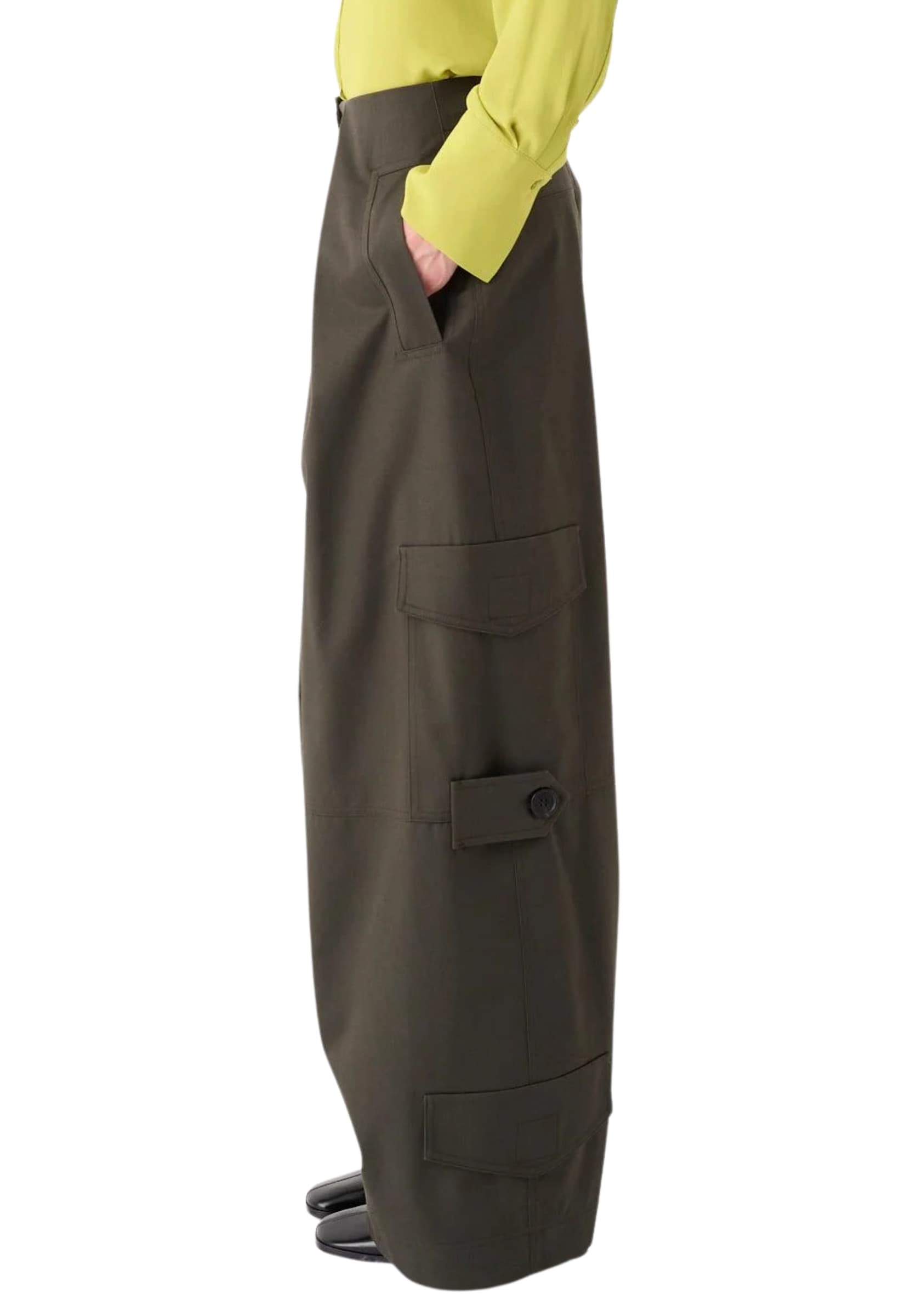 MEIMEIJ PANTALONI CARGO IN GABARDINA MISTO COTONE - 3
