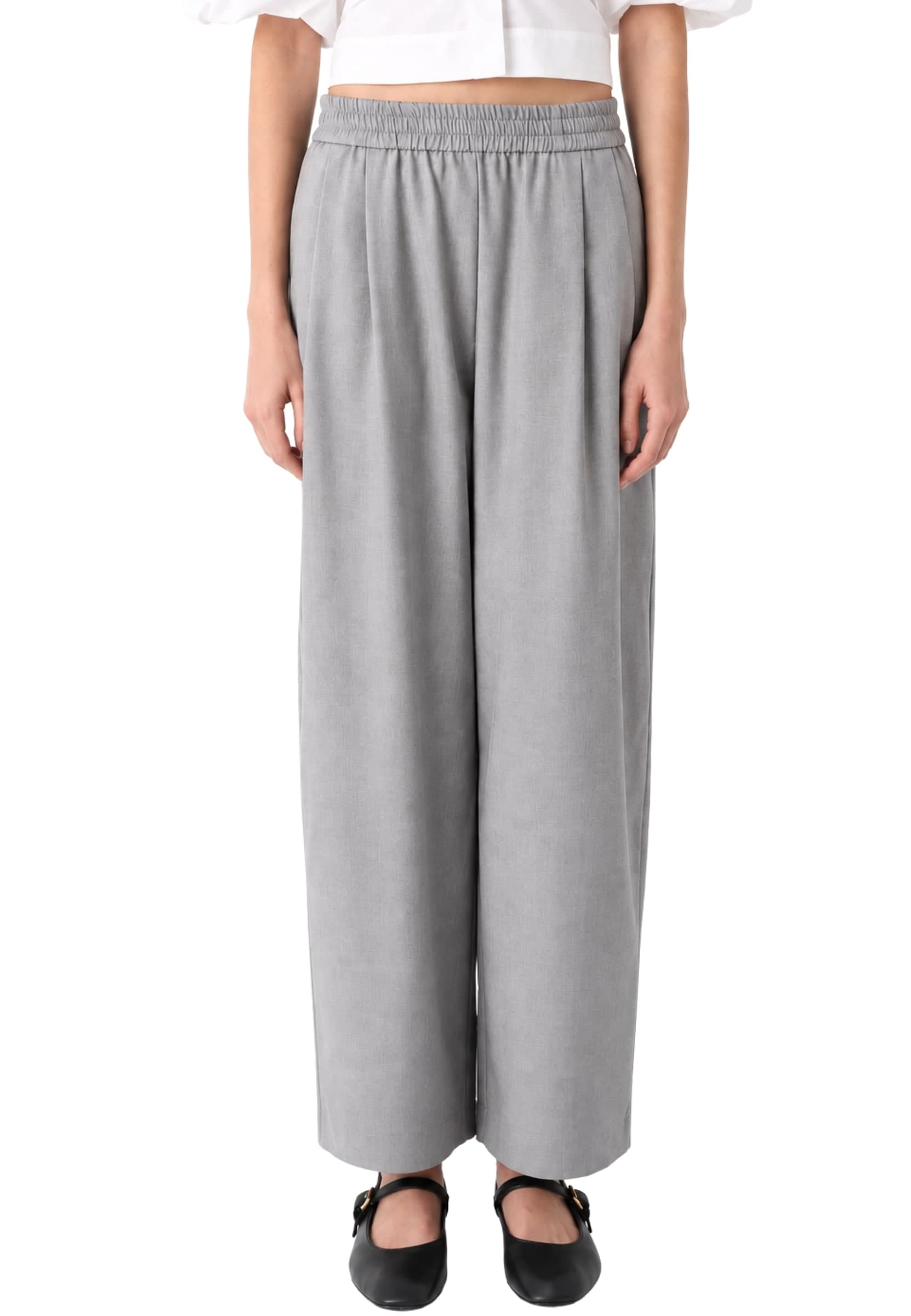 MEIMEIJ PANTALONE IN MISTO LANA - 2