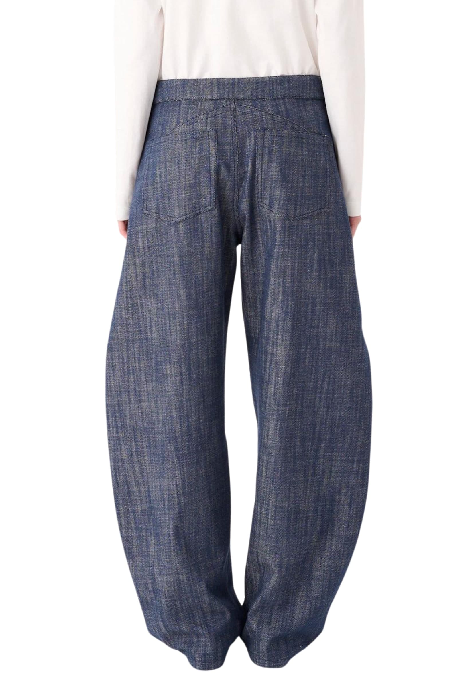 MEIMEIJ PANTALONI BARREL IN TELA JEANS - 3