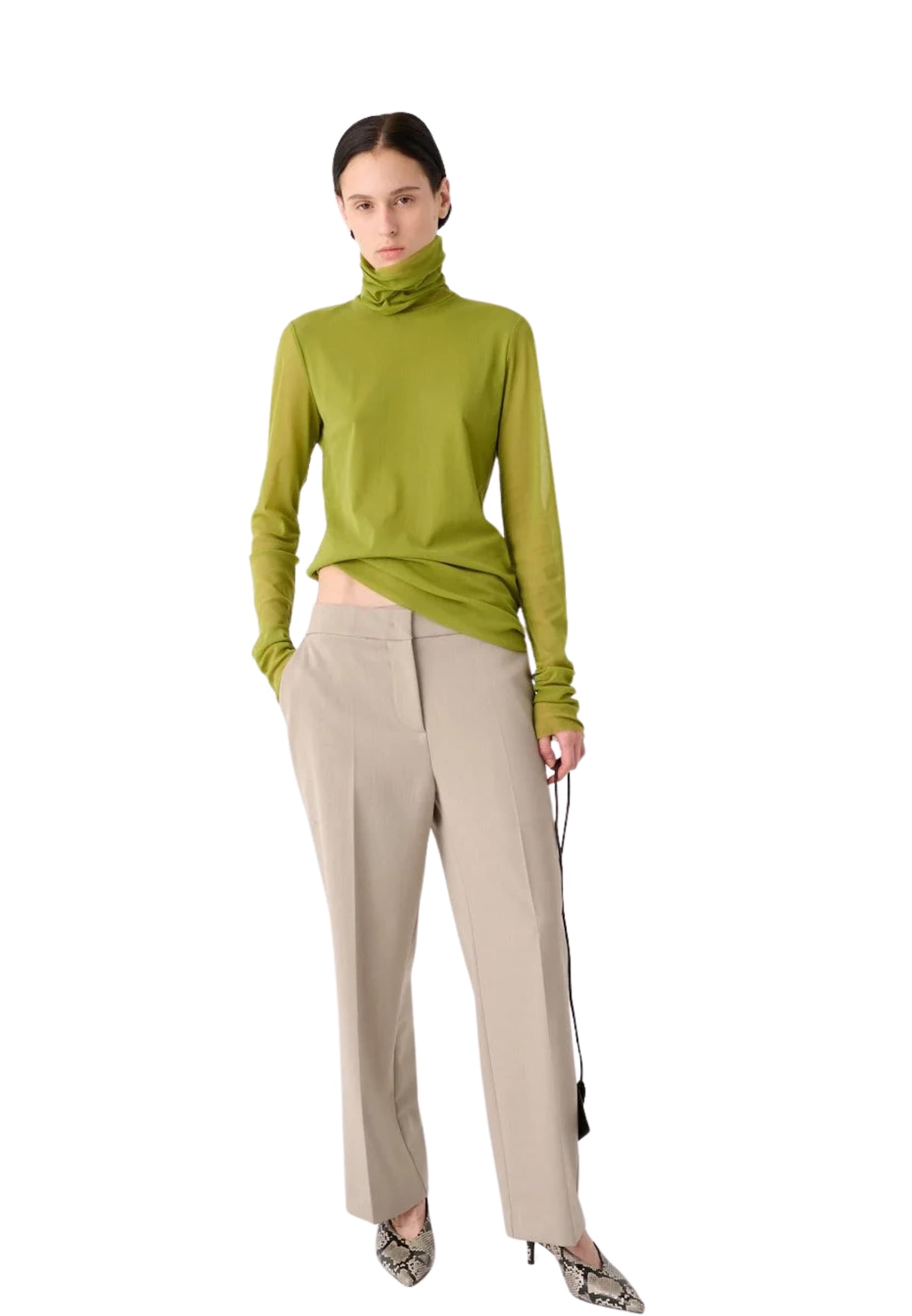 MEIMEIJ PANTALONE CLASSICO DI LINEA DRITTA IN MISTO LANA - 2