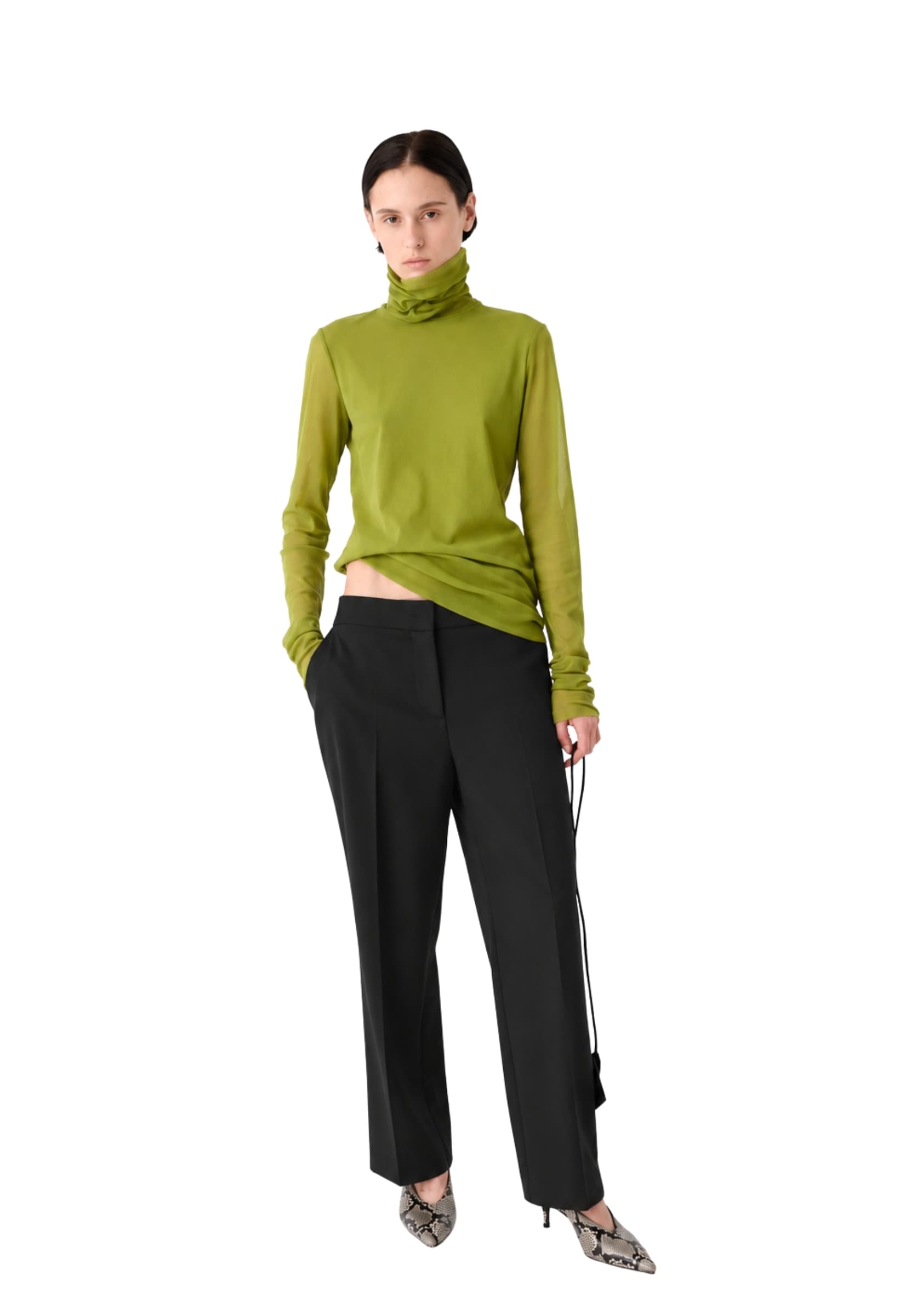 MEIMEIJ PANTALONE CLASSICO DI LINEA DRITTA IN MISTO LANA - 2