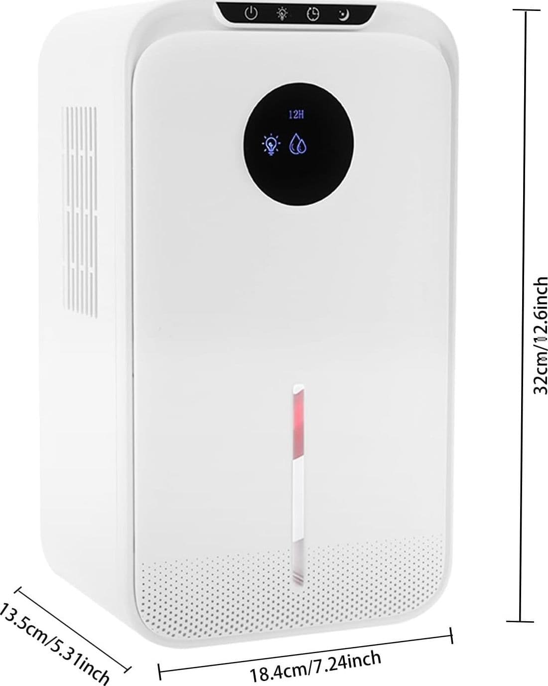 Deumidificatore 2,5L 40W 350ml/24h 25m² LED 7 Colori Timer Sleep Scarico Bian - 4