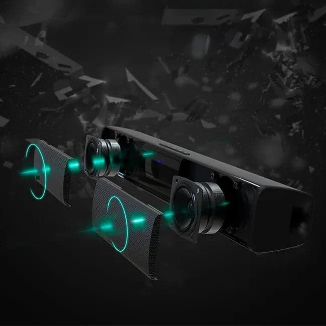 Soundbar 2.0 BS-28A Bluetooth 4.2 USB AUX MicroSD Radio FM Batteria 2000mAh Nero - 6