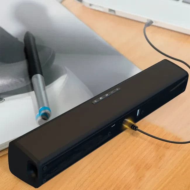 Soundbar 2.0 BS-28A Bluetooth 4.2 USB AUX MicroSD Radio FM Batteria 2000mAh Nero - 7