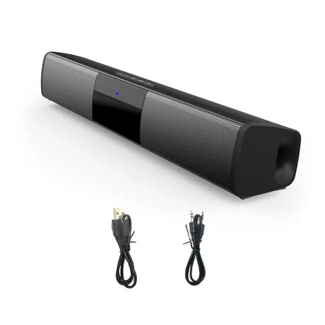 Soundbar 2.0 BS-28A Bluetooth 4.2 USB AUX MicroSD Radio FM Batteria 2000mAh Nero - 10