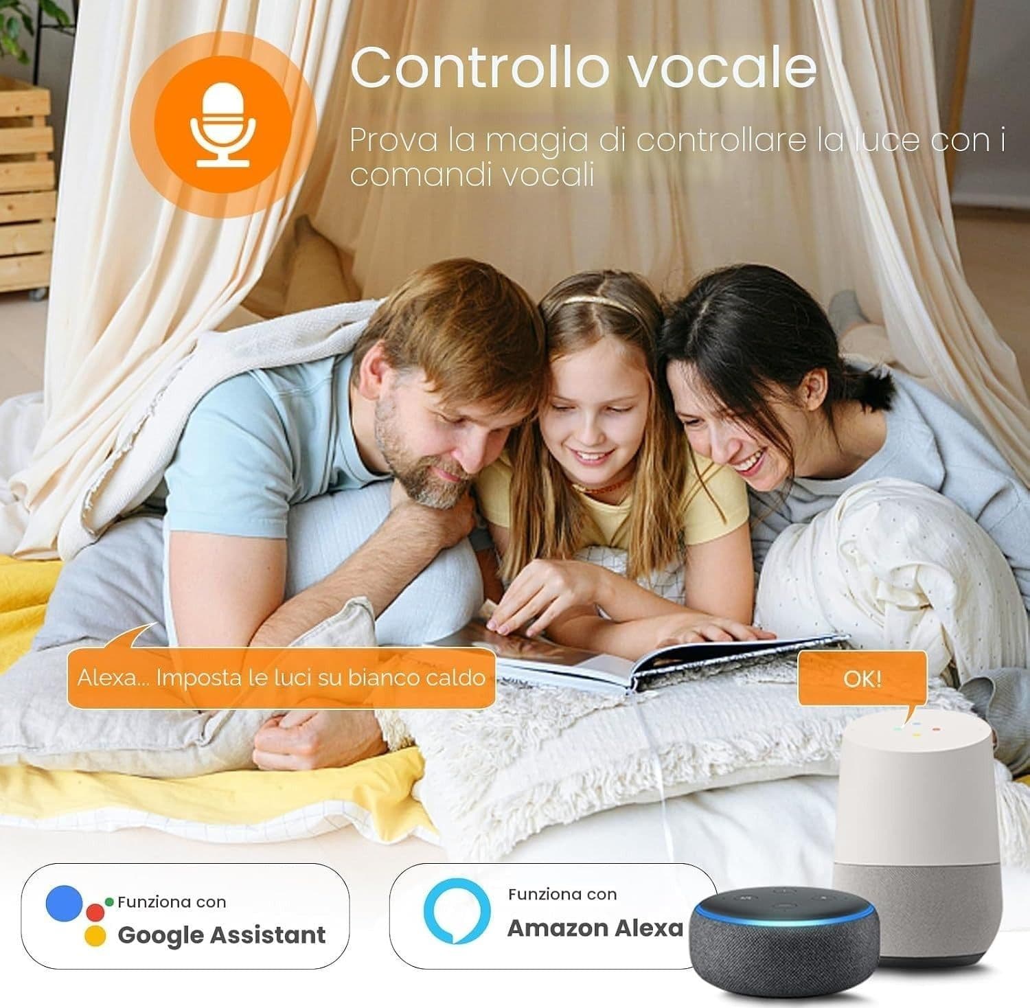 OTREN Plafoniera LED 36W RGB WiFi 3600LM 30cm Alexa Google Home Telecomando IP44 - 12
