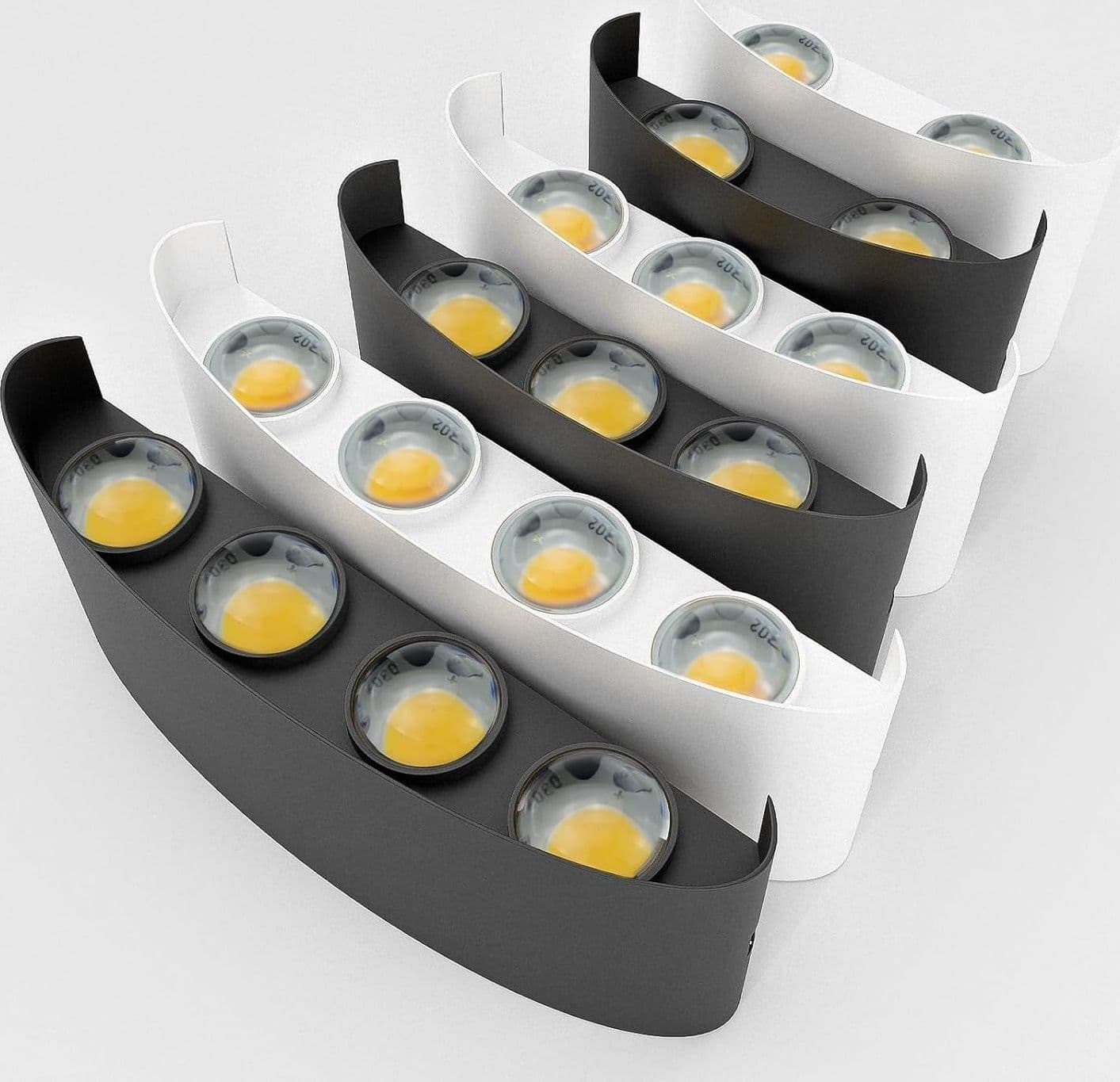 Applique Parete LED 24W 2400LM 3000K Luce Calda Interno Esterno Bianca Classe E - 3