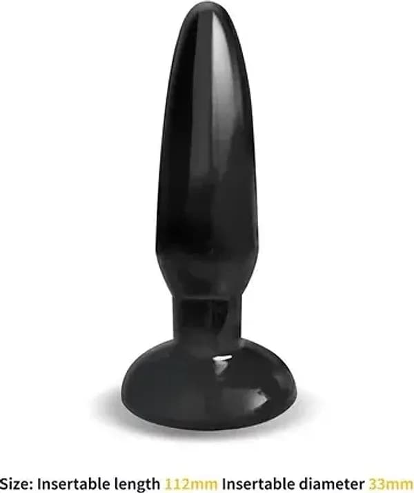 Plug anale AfterDark Ainsley 11,2 cm Ø 3,3 cm silicone nero con ventosa - 2
