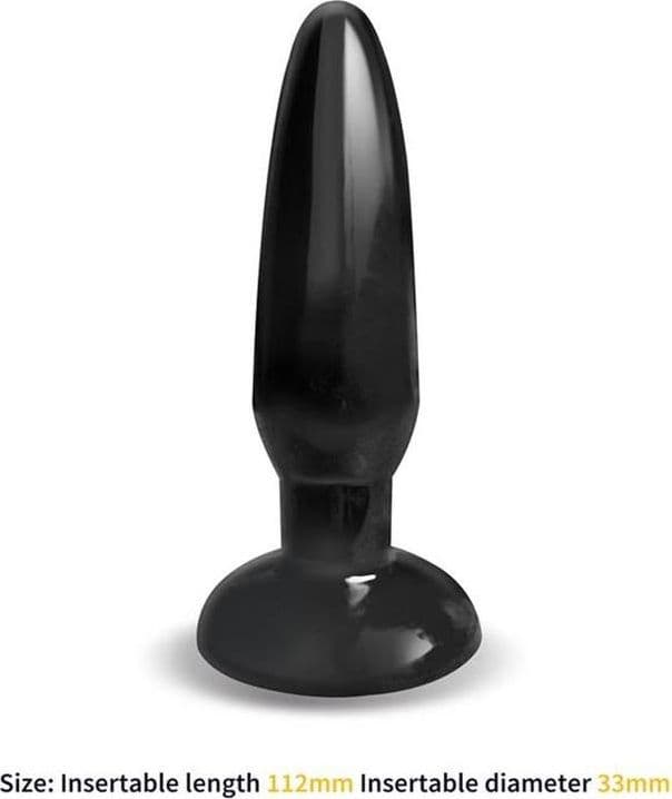 Plug anale AfterDark Ainsley 11,2 cm Ø 3,3 cm silicone nero con ventosa - 4