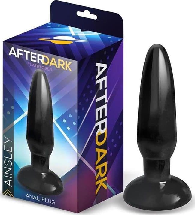 Plug anale AfterDark Ainsley 11,2 cm Ø 3,3 cm silicone nero con ventosa - 5