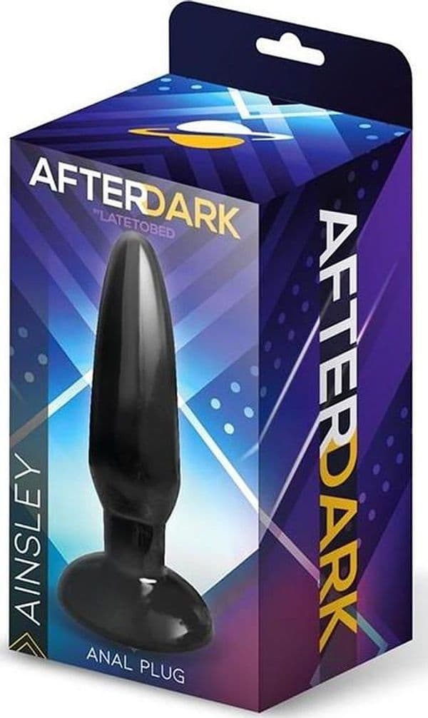 Plug anale AfterDark Ainsley 11,2 cm Ø 3,3 cm silicone nero con ventosa - 6