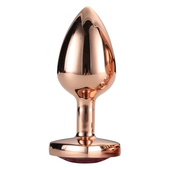 Plug anale Dream Toys Gleaming Love Rose Gold S 7,1 cm Ø 2,7 cm alluminio - 3