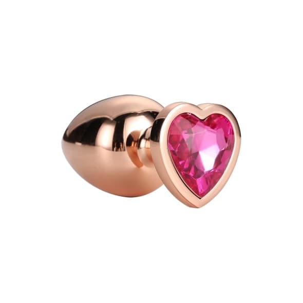 Plug anale Dream Toys Gleaming Love Rose Gold S 7,1 cm Ø 2,7 cm alluminio - 4