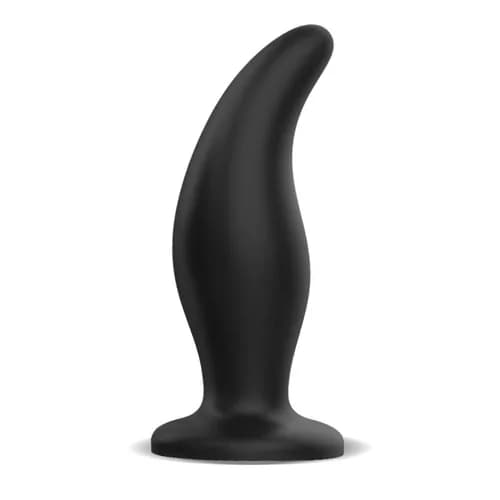 Plug anale AfterDark Sharky 12 cm Ø 3,5 cm silicone nero con ventosa - 3