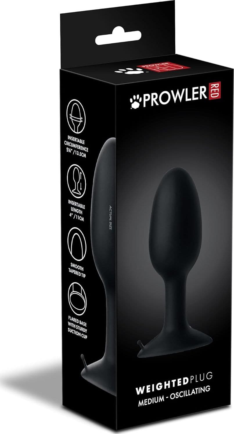 Plug anale Prowler RED Weighted Large 12,7 cm Ø 5,7 cm silicone con sfera oscillante - 4