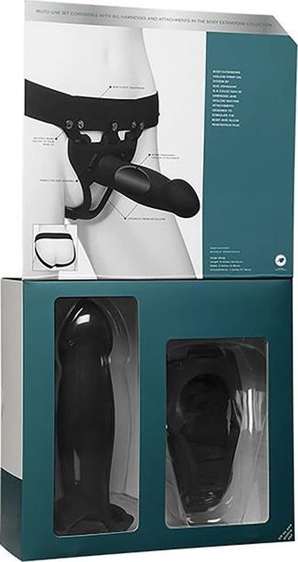 Strap-on Doc Johnson Body Extensions Be Bold 20,3 cm Ø 5,1 cm silicone nero - 2