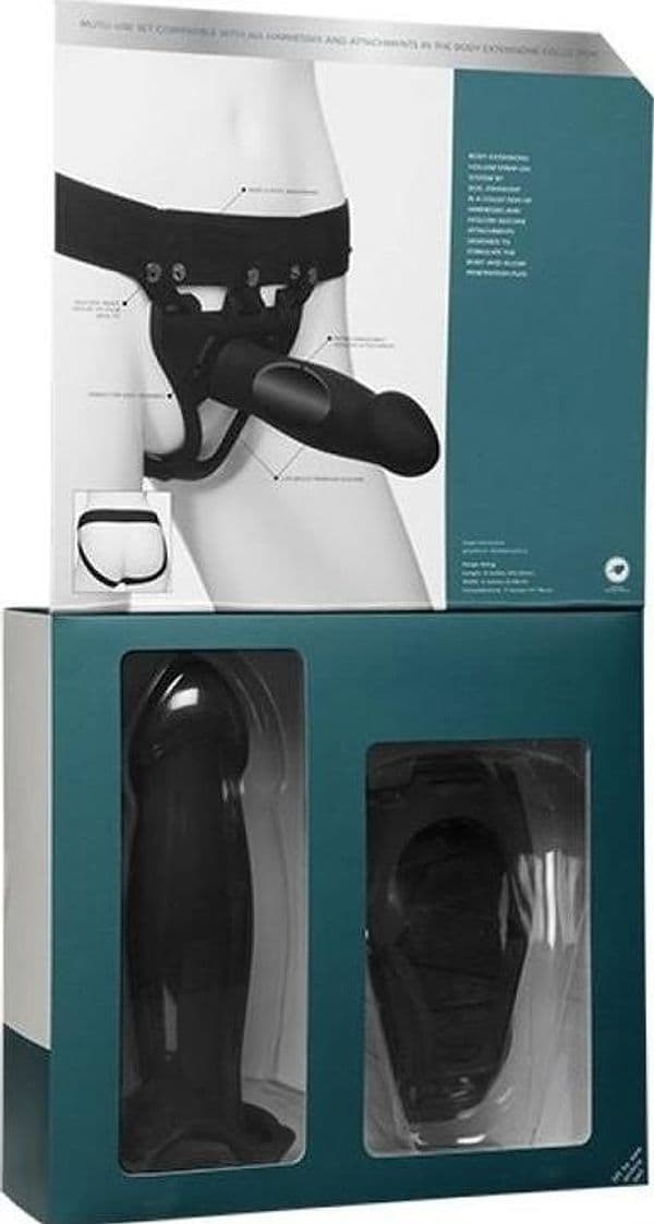 Strap-on Doc Johnson Body Extensions Be Bold 20,3 cm Ø 5,1 cm silicone nero - 6