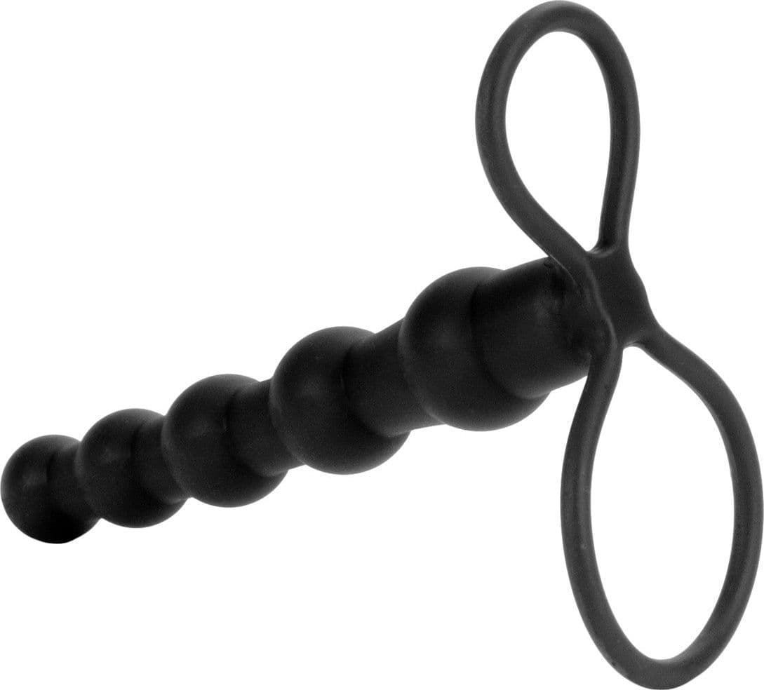 Guaina pene CalExotics Love Rider Dual Penetrator 14,5 cm Ø 2,5 cm silicone nero - 3