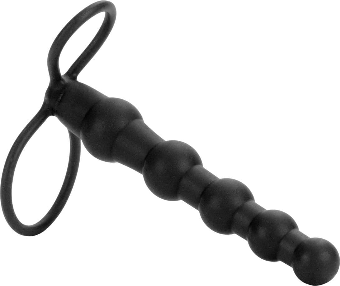 Guaina pene CalExotics Love Rider Dual Penetrator 14,5 cm Ø 2,5 cm silicone nero - 4