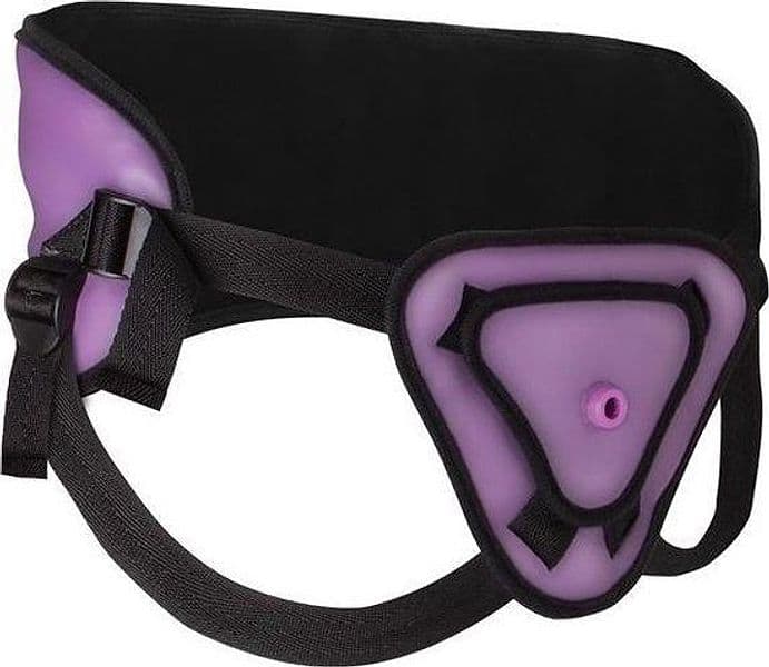 Strap-on Ouch! Deluxe Silicone Purple 25,5 cm inseribile 18,5 cm harness S-XL - 4