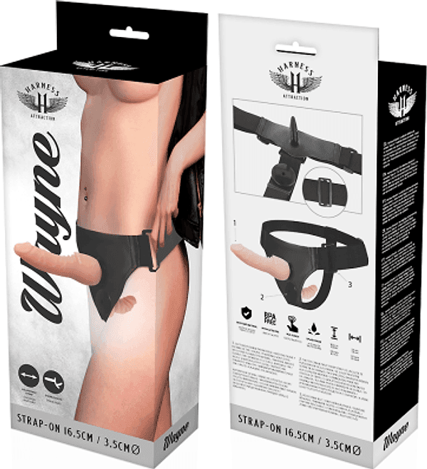 Strap-on Harness Attraction Wayne doppio dildo 16,5 cm Ø 3,5 cm regolabile - 6