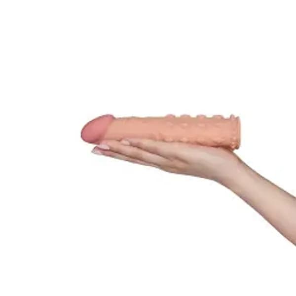Guaina pene Lovetoy Pleasure X-Tender rilievi 18 cm Ø 4,1 cm TPE Add 5 cm - 2