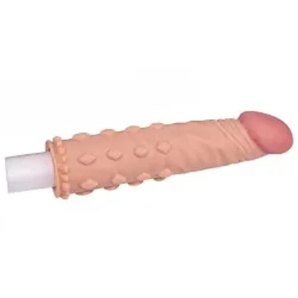 Guaina pene Lovetoy Pleasure X-Tender rilievi 18 cm Ø 4,1 cm TPE Add 5 cm - 4